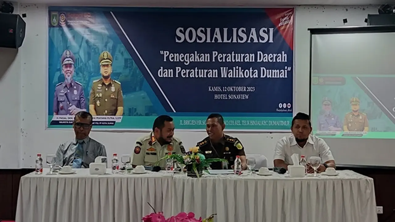 Sosialisasi Peraturan Daerah yang dilakukan Satpol PP dan Kejari Kota Dumai mencegah asusila anak bawah umur di penginapan seperti hotel dan wisma.