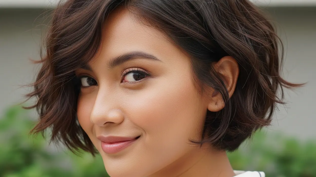 Model Rambut Wanita Pendek Bergelombang