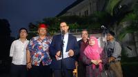Anies Baswedan menerima kedatangan puluhan pimpinan ormas di rumah dinasnya di Jalan Suropati, Nomor 7 Menteng, Jakarta Pusat, Selasa (20/9/2022).(Liputan6.com/ Winda Nelfira)