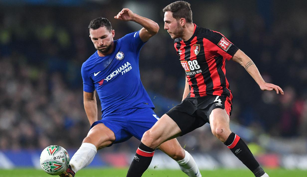 Danny Drinkwater. Gelandang Inggris berusia 32 tahun yang kini berstatus tanpa klub sejak Juli 2022 usai meninggalkan Chelsea di akhir musim 2021/2022 lalu ini sebelumnya didatangkan Chelsea pada awal musim 2017/2018, namun akhirnya lebih banyak dipinjamkan ke beberapa klub di Liga Inggris. Ia didatangkan Chelsea dari kulb semenjana Liga Inggris Leicester City dengan nilai transfer 37,9 juta euro atau kini setara Rp566 miliar. Bersama Chelsea ia total tampil dalam 23 laga di semua ajang dengan torehan 1 gol. (AFP/Ben Stansall)