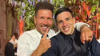 Diego Simeone bersama sang putra yang saat ini memperkuat Napoli, Giovanni Simeone. (Instagram/Diego Simeone)