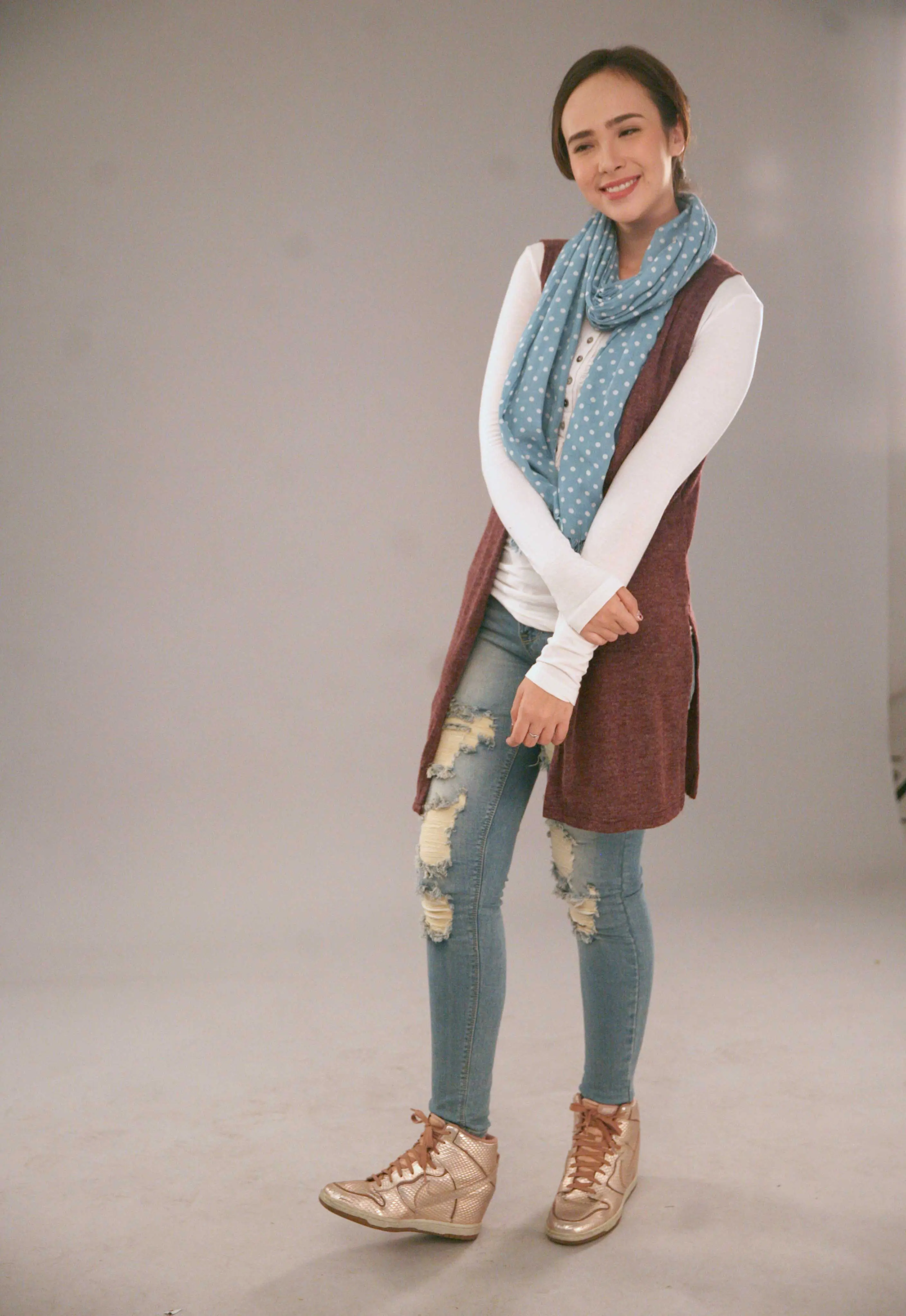 Sesi pemotretan pemain film Hongkong Kasarung (Nurwahyunan/bintang.com)