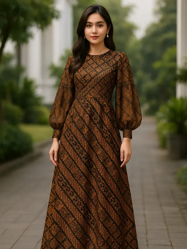 8 Model Baju Batik Lengan Bishop untuk Acara Formal, Tampil Anggun dan Berkelas