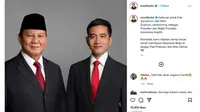 Menteri BUMN Erick Thohir titip pesan ke Prabowo-Gibran usai pengumuman resmi KPU yang menyatakan pasangan nomor urut 2 itu menjadi pemenang (dok: @erickthohir)