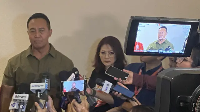 Mantan Panglima TNI Jenderal (Purn) Andika Perkasa saat menghadiri pelatihan juru kampanye (jurkam) pemenangan Bacapres Ganjar Pranowo di I News Tower, Jakarta, Selasa (18/7/2023).