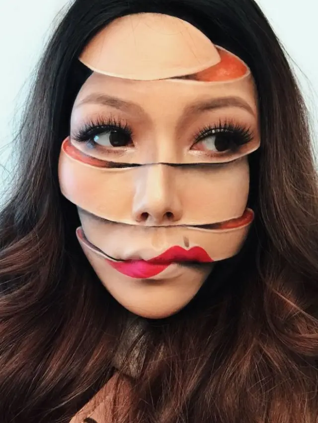 7 Makeup 3D Menyeramkan, Seperti Nyata