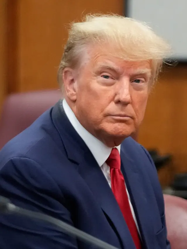 Ekspresi Donald Trump Jalani Sidang Dakwaan di Pengadilan Manhattan
