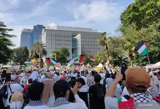 Ribuan Warga Padati Kedubes AS Jakarta (AntaraNews)