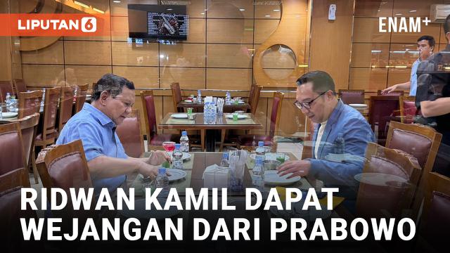 Prabowo Makan Malam Bareng Ridwan Kamil