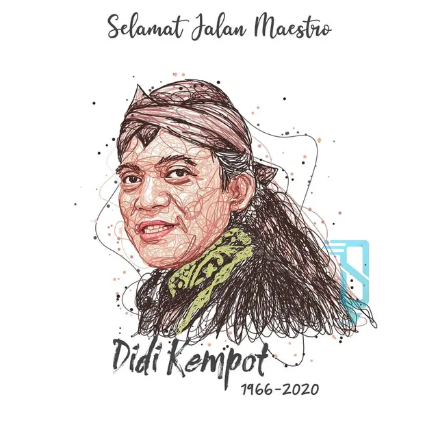Sketsa Didi Kempot karya Ahmad Susanto. (Foto: Instagram @santoscribble)