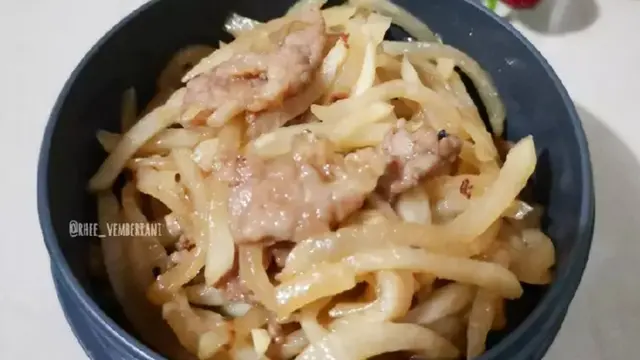 Resep tumis daging lobak ala Korea. (dok. Cookpad @rhee_vemberiani)