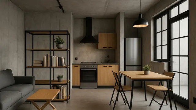 Rumah Sederhana Industrial dengan konsep Open Space