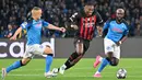 Adapun AC Milan berhasil memastikan diri lolos dengan agregat 2-1 atas Napoli. (AFP/Alberto Pizzoli)