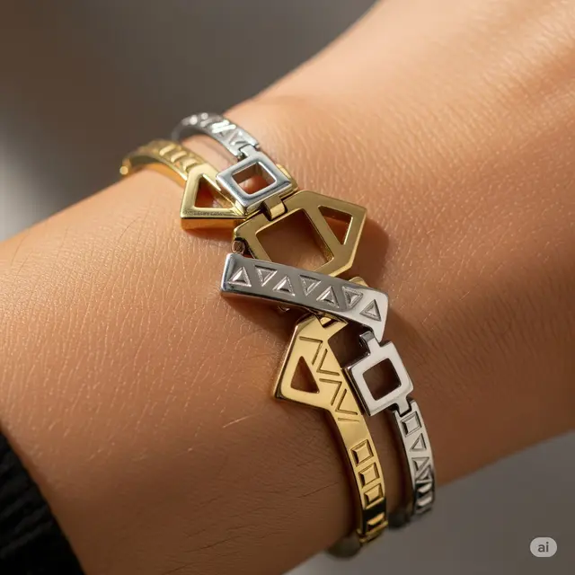 Gelang Motif Geometris: Sentuhan Artistik Modern