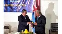 Presiden SBY dan PM Fiji Josaia Voreqe Bainimarama (Setkab.go.id)