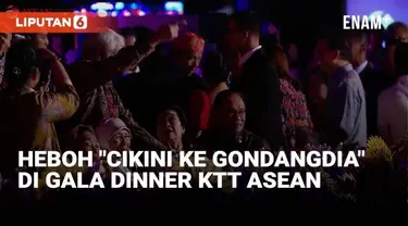 Acara Gala Dinner KTT ke-43 ASEAN Rabu (6/9) malam heboh saat lagu "Cikini ke Gondangdia" didendangkan. Panggung acara pun dipenuhi pengisi acara dan undangan yang ikut berjoget gembira.