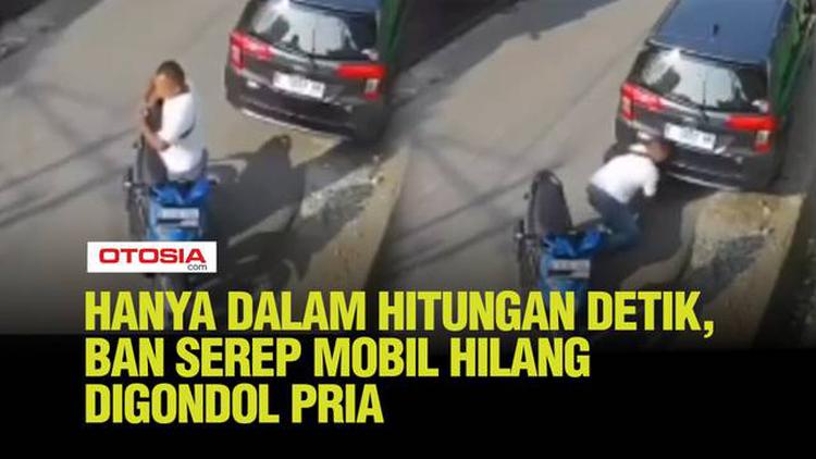 Kejadian Tak Terduga, Pencurian Ban Serep Mobil Hanya Dalam Beberapa Detik