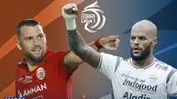 BRI Liga 1 - Duel Pemain - Persija Jakarta Vs Persib Bandung - Marko Simic Vs David da Silva (Bola.com/Salsa Dwi Novita)