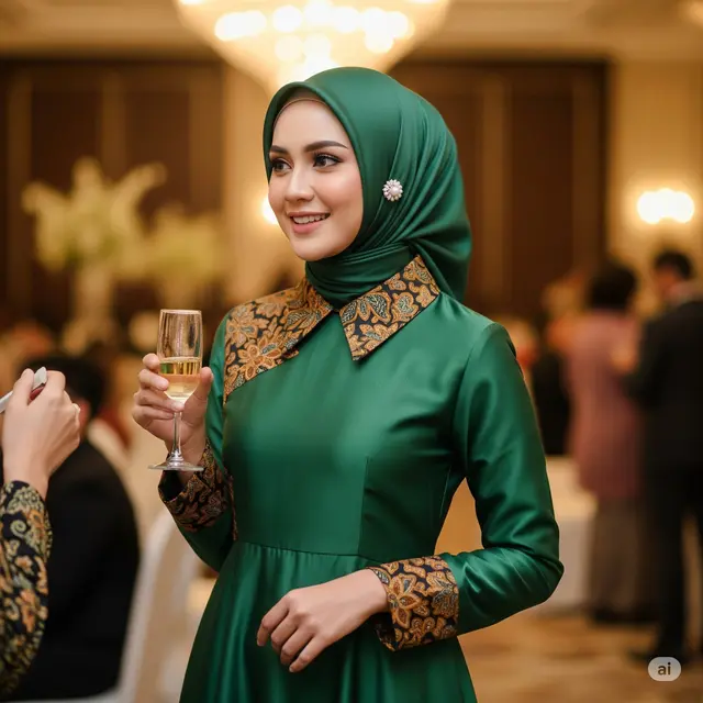 Dress Maxi Motif Parang Modern