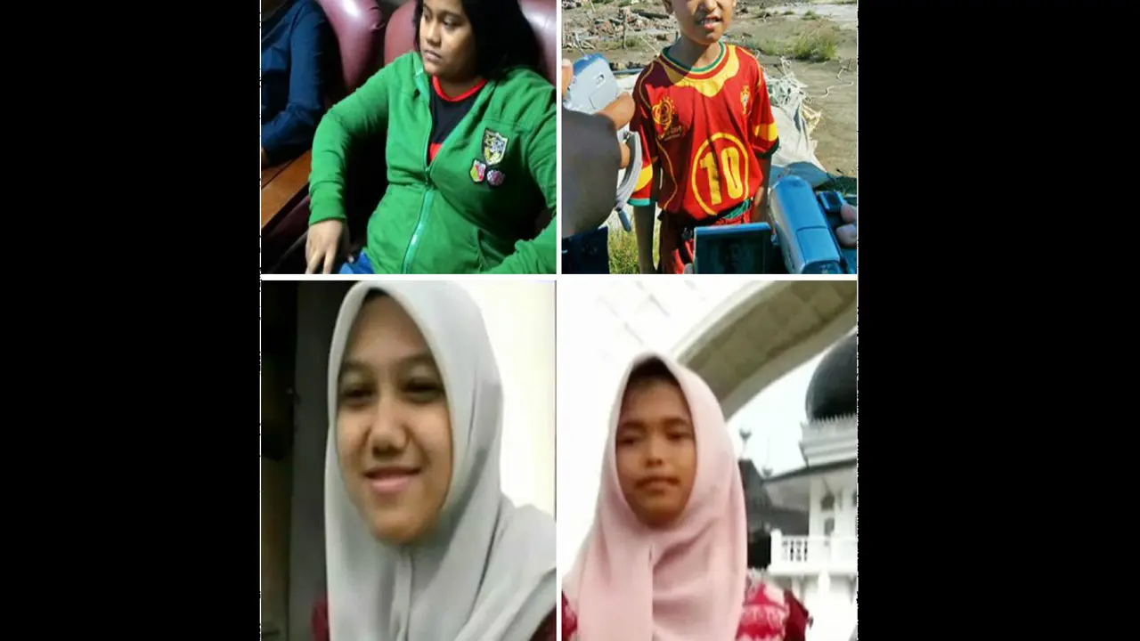 4 Anak yang selamat dari terjangan tsunami Aceh. (Liputan6.com)