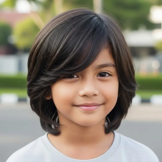 Model Rambut Panjang Anak Laki Laki (Gemini AI)