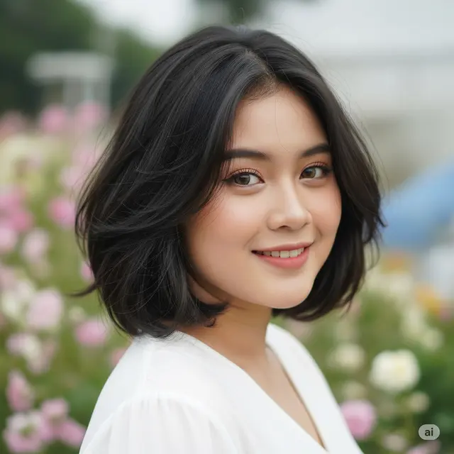 Potongan Rambut Bob Pendek Ala Korea. Foto: Gemini