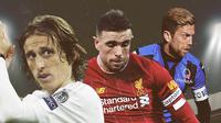 Luka Modric, Jordan Henderson dan Alejandro Dario. (Bola.com/Dody Iryawan)