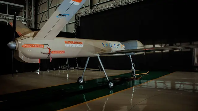 Drone jenis Medium Altitude Long Endurance (MALE) Elang Hitam ditargetkan akan mengudara Januari 2021. (Sumber foto: Dokumen PT Dirgantara Indonesia)