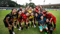 Tim putri Golazo Family yang merupakan ajang silaturahmi bagi eks pemain dan pemain sepak bola profesional yang sedang menikmati libur kompetisi.  (Dok Golazo Family).