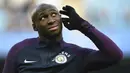 Eliaquim Mangala. Bek tengah asal Prancis ini didatangkan Manchester City dari Porto pada awal musim 2014/2015. Selama 5 musim, ia hanya tampil dalam 79 laga dan dua musim di antaranya dipinjamkan ke Valencia dan Everton. Pada musim 2019/2020 ia dilepas ke Valencia. (AFP/Oli Scarff)