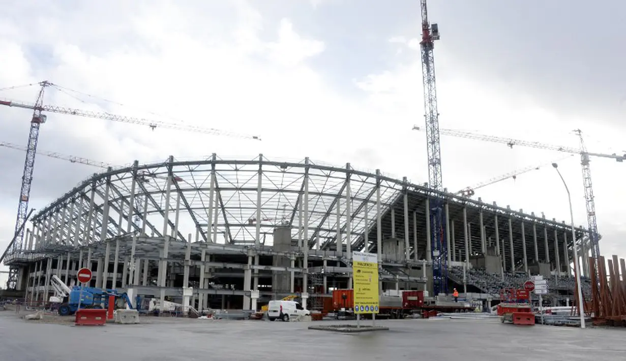Penampakan Bordeaux Stadium yang telah siap digunakan untuk UERO 2016 mendatang, Senin (20/04/2015)