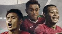 Fachrudin Aryanto, Febri Haryadi dan Evan Dimas. (Bola.com/Dody Iryawan)
