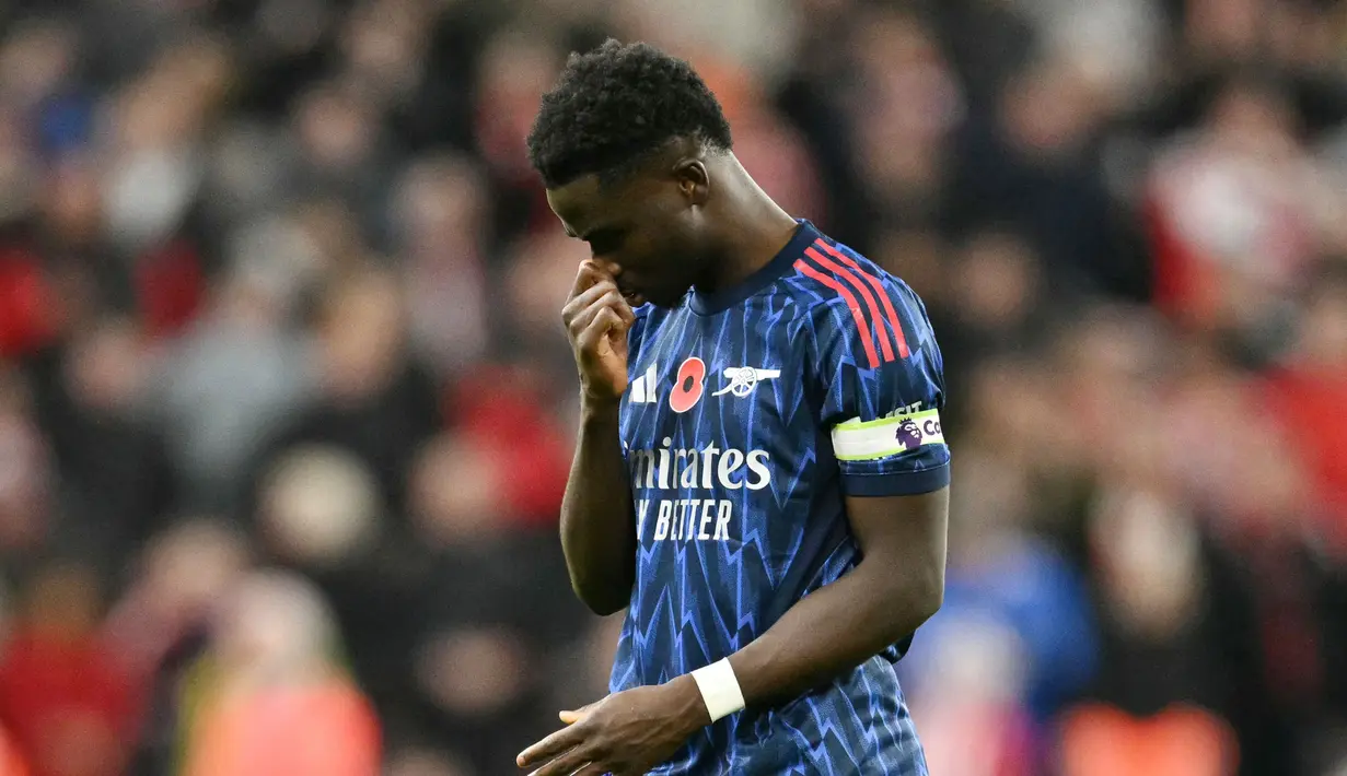 Meski imbang, Arsenal masih berada posisi puncak klasemen Liga Inggris di pekan ke-11 dengan koleksi 26 poin. (AFP/Oli Scarff)