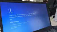 Pengguna Windows di Dunia Terkena Blue Screen of Death Massal, CrowdStrike Diduga Jadi Penyebabnya. (Liputan6.com/ Yusliason)