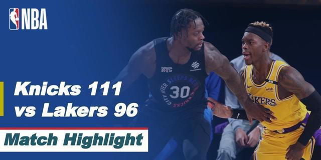 VIDEO: Highlights NBA, LA Lakers Kalah dari New York Knicks 96-111