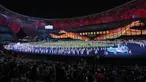 Kemeriahan upacara penutupan Asian Games 2022 yang berlangsung di Hangzhou Olympic Sports Centre Stadium, Hangzhou, China pada Minggu (08/10/2023). (AFP/Jung Yeon-je)
