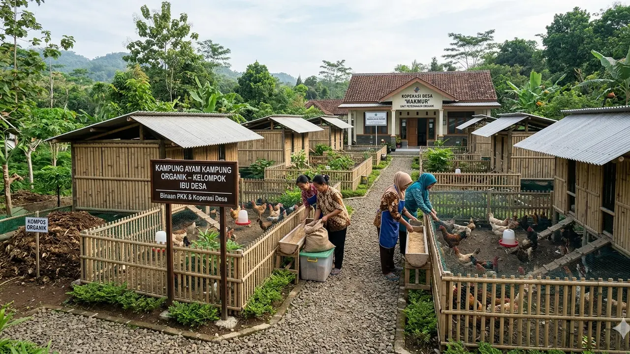Inspirasi Budidaya Ayam Kampung untuk Kelompok Ibu Desa. Gemini