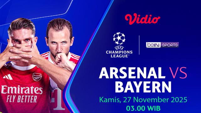 Saksikan Liga Champions Arsenal vs Bayern eksklusif di Vidio. (dok. vidio.com)