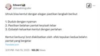 Cuitan Kocak Netizen Soal Cara Kentut Elegan. (Sumber: X/@dosafotografer)