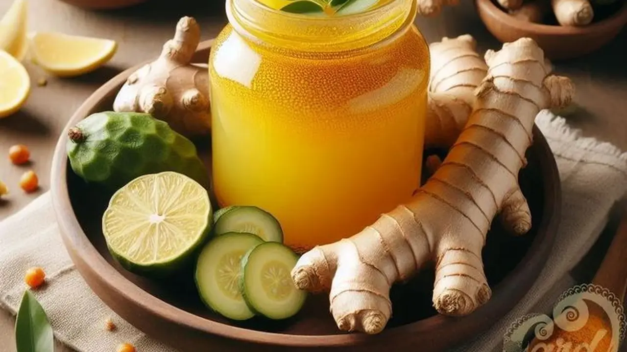 Ilustrasi Jamu Kunyit. (foto; Pinterest/Card9).