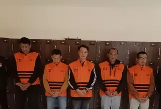 5 tersangka OTT KPK termasuk Bupati Rejang Lebong  Muhammad Fikri Thobari. (Tim Media KPK)