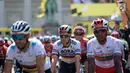 Peserta saat mengikuti Tour de France (TdF) 2019 dari kota Brussels, Belgia (7/7/2019. Tour de France 2019 akan menempuh jarak total 3.640 km terbagi 21 etape dan akan  mencapai finis akhir  di Paris ibuk ota Prancis Minggu 28 Juli 2019. (Liputan6.com/HO/Arie Asona)