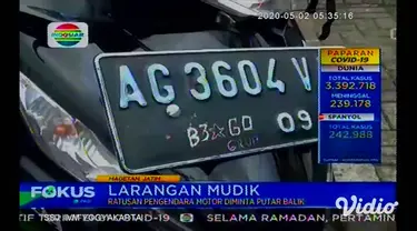 Kota Magetan, Jawa Timur kini turut memberlakukan kebijakan pelarangan mudik, sekitar 200 pemotor dari arah Jawa Tengah diputarbalikkan ke daerah asalnya di daerah Cemoro Sewu.