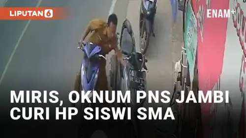 VIDEO: Miris, Oknum PNS Jambi Curi HP Siswi SMA yang Tertinggal di Motor