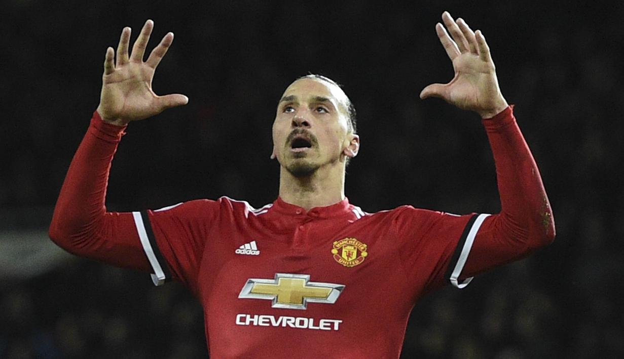 4. Zlatan Ibrahimovic (Manchester United) - 220.000 poundsterling per pekan. (AFP/Oli Scarff)