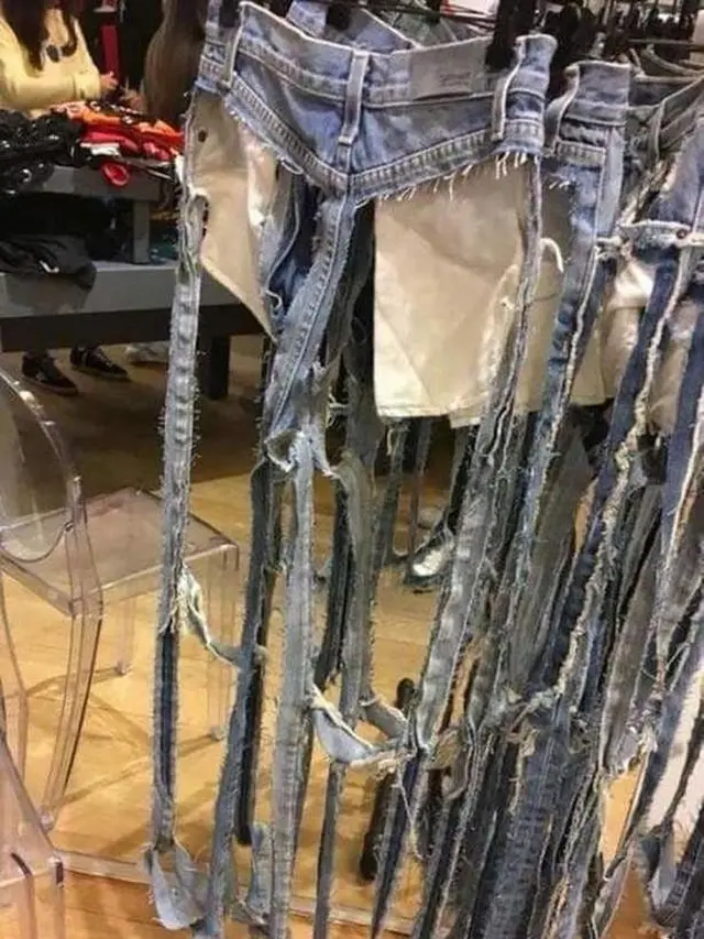 6 Potret Celana Jeans yang Absurd Banget, Desain Anti-Mainstream