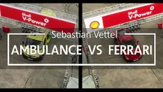 Juara Dunia F1, Sebastian Vettel, ditantang balapan oleh sopir ambulance. Menariknya Vettel yang harus mengendarai ambulance untuk menghadapi Ferrari 488 GTB.