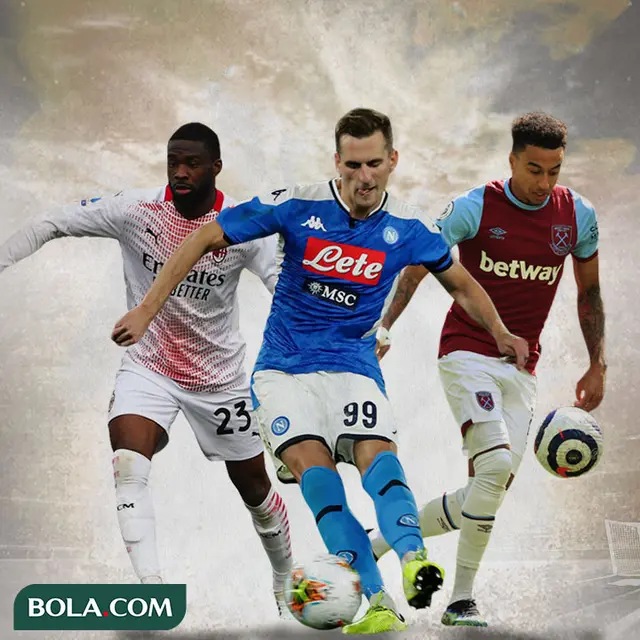 Ilustrasi - Fikayo Tomori, Arkadiusz Milik, Jesse Lingard