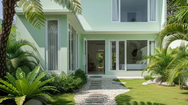 Gambar Rumah Minimalis Cat Hijau