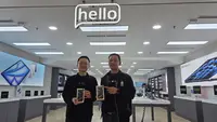 Director of Retail Operations Global Teknologi Niaga (GTNi) atau Blibli, Alvin Harirahardjo, memperkenalkan program perlindungan lengkap (asuransi) gratis selama 12 bulan untuk produk iPhone dan Apple lain yang bergaransi Blibli (Liputan6.com/ Agustin Setyo Wardani)